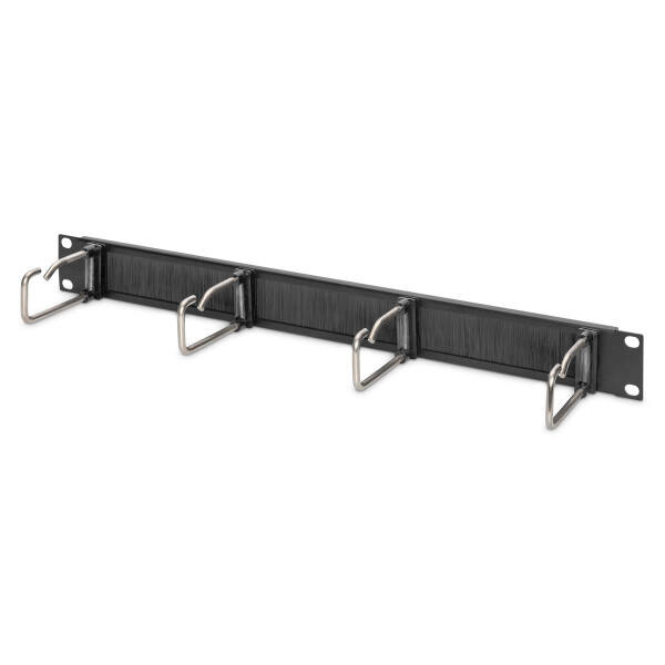 Kabelrangierpanel mit Stahlbügeln und Bürstenleiste