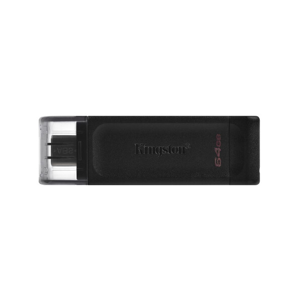 Kingston DataTraveler 70 - 64 GB - USB Typ-C - 3.2 Gen 1 (3.1 Gen 1) - Kabel - 7 g - Schwarz