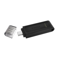 Kingston DataTraveler 70 - 64 GB - USB Typ-C - 3.2 Gen 1 (3.1 Gen 1) - Kabel - 7 g - Schwarz
