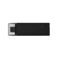 Kingston DataTraveler 70 - 64 GB - USB Typ-C - 3.2 Gen 1 (3.1 Gen 1) - Kabel - 7 g - Schwarz