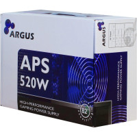 Inter-Tech Argus APS - 520 W - 115 - 230 V - 47 - 63 Hz - +12V1,+12V2,+3.3V,+5V,+5Vsb,-12V - Aktiv - 120 W