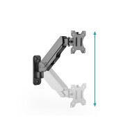 DIGITUS Single Gasdruckfeder Monitor Wand-Halter 17-32"