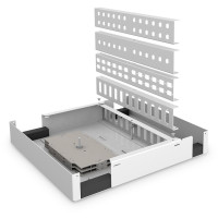 LWL Spleißbox zur Wandmontage Medium 445 x 445 x 95 mm, grau