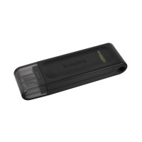 Kingston DataTraveler 70 - 128 GB - USB Typ-C - 3.2 Gen 1 (3.1 Gen 1) - Kabel - 7 g - Schwarz