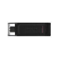 Kingston DataTraveler 70 - 128 GB - USB Typ-C - 3.2 Gen 1 (3.1 Gen 1) - Kabel - 7 g - Schwarz
