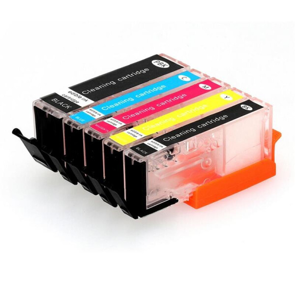 Reinigungs Patronen Set für Lebensmitteldrucker entspricht Canon CLI-571 + PGI-570 5 Stk. mit Chip f. MG5750 und MG6850