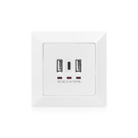 Wandanschluss 2xUSB A+1xUSB C 5V, 3.1A, Input 250 V, 50Hz