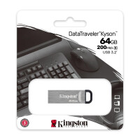 Kingston DataTraveler Kyson - 64 GB - USB Typ-A - 3.2 Gen 1 (3.1 Gen 1) - 200 MB/s - Ohne Deckel - Silber