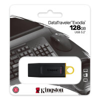 Kingston DataTraveler Exodia - 128 GB - USB Typ-A - 3.2 Gen 1 (3.1 Gen 1) - Kappe - 11 g - Schwarz