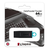 Kingston DataTraveler Exodia - 64 GB - USB Typ-A - 3.2 Gen 1 (3.1 Gen 1) - Kappe - 11 g - Schwarz