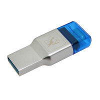 Kingston FCR-ML3C - Kingston MobileLite Duo 3C - MicroSD (TransFlash) - MicroSDHC - MicroSDXC - Blau - Silber - 10 Mbit/s - USB 3.2 Gen 1 (3