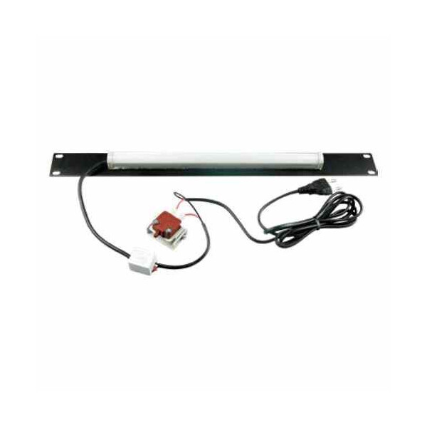Intellinet LED-Leuchte 1 HE für 19"-Schränke - LED-Licht auf 19"-Leiste zur horizontalen Montage - 1 HE - 11 W - 1,8 m Stromkabel - Aluminium - LED-Systemleuchte - Schwarz - Aluminium - 1U - 1,8 m - -25 - 70 °C