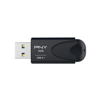 PNY Attache 4 - 16 GB - USB Typ-A - 3.2 Gen 1 (3.1 Gen 1) - 80 MB/s - Ohne Deckel - Schwarz