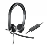 Logitech USB Headset Stereo H650e - Kopfhörer - Kopfband - Büro/Callcenter - Schwarz - Silber - Binaural - Verkabelt