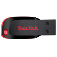 SanDisk Cruzer Blade - 16 GB - USB Typ-A - 2.0 - Ohne Deckel - 2,5 g - Schwarz - Rot
