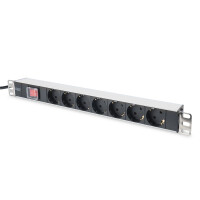DIGITUS DN-95402 - 1HE Aluminium PDU, Rack Mount, 7x...