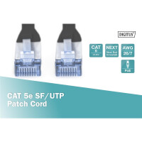 DIGITUS DK-1531-030/BL - CAT 5e SF-UTP Patchkabel, Cu, PVC AWG 26/7, Länge 3 m, Farbe Schwarz