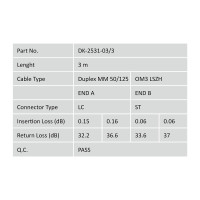 DIGITUS DK-2531-03/3 - LWL Patchkabel, Duplex, LC zu ST MM OM3 50/125 µ, 3 m
