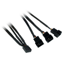 Inter-Tech Argus RGB-Fan Set RS-14 - Ventilator - 14 cm - 1200 RPM - 22 dB - 64,73 m³/h - Schwarz