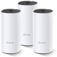 TP-LINK Deco M4(3-pack) - Wi-Fi 5 (802.11ac) - Dual-Band (2,4 GHz/5 GHz) - Eingebauter Ethernet-Anschluss - Schwarz - Weiß - Tabletop-Router