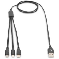 3 in 1 Ladekabel USB A,Lightn.,Micro USB,USB C