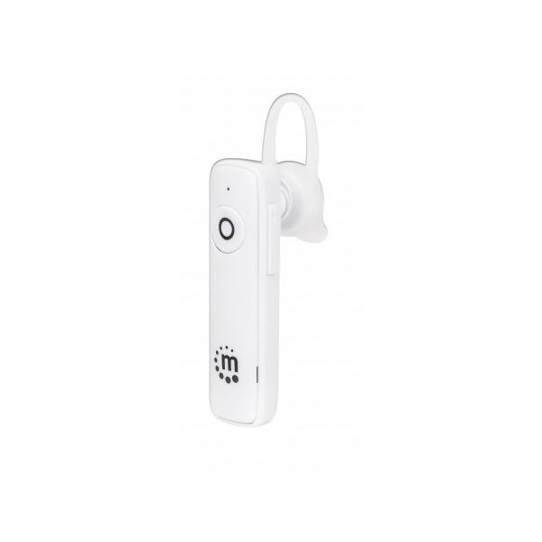 Manhattan Bluetooth-Headset - Bluetooth 4.0 + EDR - In-Ear Design - omnidirektionales Mikrofon - integrierte Bedienelemente - weiß - Kopfhörer - Ohrbügel - im Ohr - Anrufe & Musik - Weiß - Monophon - CE - FCC