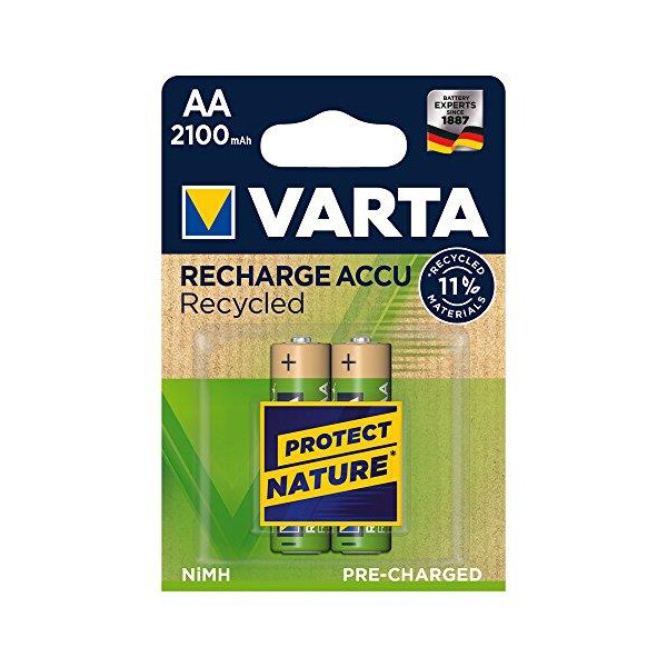 Varta 56816 101 402 - Wiederaufladbarer Akku - Nickel-Metallhydrid (NiMH) - 1,2 V - 2 Stück(e) - 2100 mAh - Gold - Grün