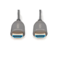 DIGITUS AK-330126-100-S - HDMI AOC Hybrid Glasfaser Anschlusskabel, Typ A M/M, 10m, UHD 8K@60Hz, CE, gold, bl