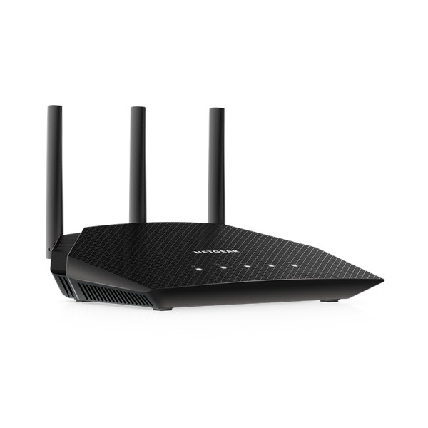 Netgear RAX10 - Wi-Fi 6 (802.11ax) - Dual-Band (2,4 GHz/5 GHz) - Eingebauter Ethernet-Anschluss - Schwarz - Tabletop-Router