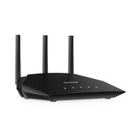 Netgear RAX10 - Wi-Fi 6 (802.11ax) - Dual-Band (2,4 GHz/5 GHz) - Eingebauter Ethernet-Anschluss - Schwarz - Tabletop-Router