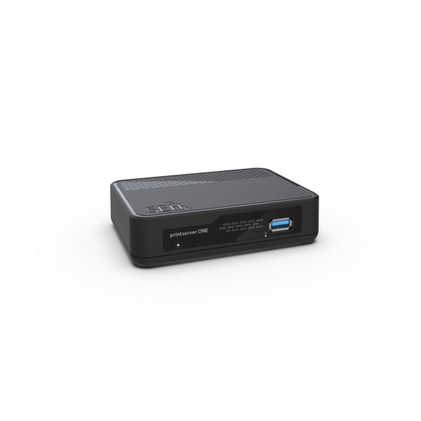 SEH printserver One - Schwarz - Ethernet-LAN - IEEE 802.3,IEEE 802.3ab,IEEE 802.3u - 10,100,1000 Mbit/s - 802.1x RADIUS - EAP-FAST - EAP-MD5 - EAP-TLS - EAP-TTLS - HTTPS - IPSec - PEAP - TLS - 10BASE-T,100BASE-TX,1000BASE-T