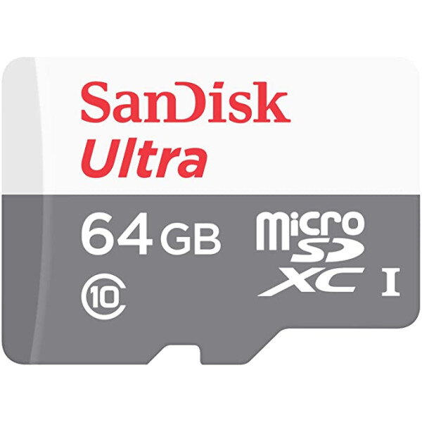 SanDisk SDSQUNR-064G-GN3MN - 64 GB - MicroSDXC - Klasse 10 - Class 1 (U1) - Grau - Weiß