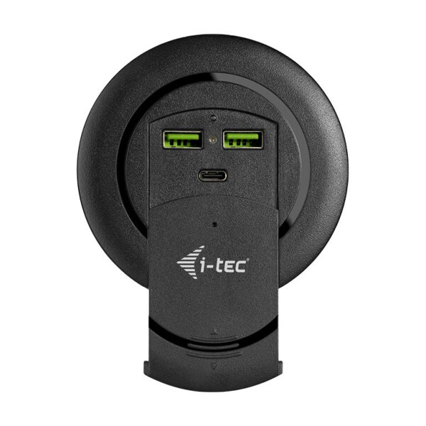 i-tec Built-in Desktop Fast Charger - USB-C PD 3.0 + 3x USB 3.0 QC3.0 - 96 W - Indoor - AC - 12 V - Schwarz