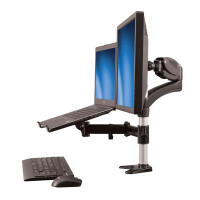 StarTech.com Single-Monitor Arm - Laptop Tray - One-Touch...