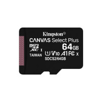 Kingston Canvas Select Plus - 64 GB - SDXC - Klasse 10 - UHS-I - 100 MB/s - 85 MB/s