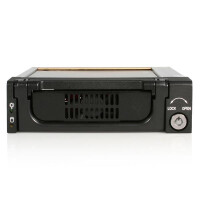 StarTech.com SATA Wechselrahmen 5,25 Zoll - Mobiles Festplatten Speicher Rack 3,5" (8,9cm) - 13,3 cm (5.25 Zoll) - Carrier Panel - 3.5 Zoll - SATA - Serial ATA II - Serial ATA III - 1 Lüfter - 4 cm
