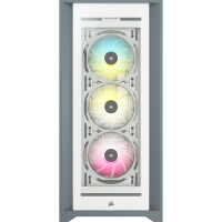 Corsair iCUE 5000X RGB - Midi Tower - PC - Kunststoff - Stahl - Geh&auml;rtetes Glas - Wei&szlig; - ATX,EATX,ITX - Gaming