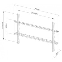 Techly Wandhalterung für LCD TV LED 42"-80" ,Slim fix, schwarz
