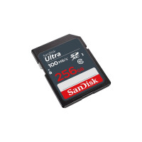 SanDisk Ultra - 256 GB - SDXC - Klasse 10 - UHS-I - 100 MB/s - Schockresistent - Temperaturbeständig - Wasserdicht - Röntgensicher