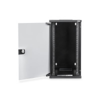 DIGITUS DN-10-12U-B - 254 mm (10") 12U Wandgehäuse 592x312x300 mm, Farbe schwarz (RAL 9005)