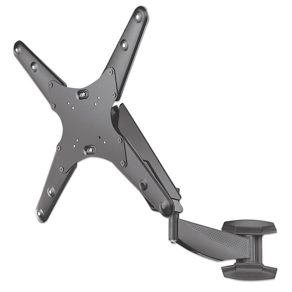 Manhattan Universal TV-Wandhalterung mit Gasdruckfeder - Halterungsarm mit Gasdruckfeder und Kugelgelenk - geeignet für ein Display von 21" bis 60" und bis zu 30 kg - 30 kg - 53,3 cm (21 Zoll) - 152,4 cm (60 Zoll) - 75 x 75 mm - 400 x 400 mm - Schwarz