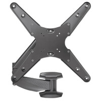 Manhattan Universal TV-Wandhalterung mit Gasdruckfeder - Halterungsarm mit Gasdruckfeder und Kugelgelenk - geeignet für ein Display von 21" bis 60" und bis zu 30 kg - 30 kg - 53,3 cm (21 Zoll) - 152,4 cm (60 Zoll) - 75 x 75 mm - 400 x 400 mm - Schwarz