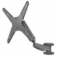 Manhattan Universal TV-Wandhalterung mit Gasdruckfeder - Halterungsarm mit Gasdruckfeder und Kugelgelenk - geeignet für ein Display von 21" bis 60" und bis zu 30 kg - 30 kg - 53,3 cm (21 Zoll) - 152,4 cm (60 Zoll) - 75 x 75 mm - 400 x 400 mm - Schwarz