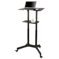 Techly Universal Trolley für Notebook / Projektor 103-125cm, schwarz