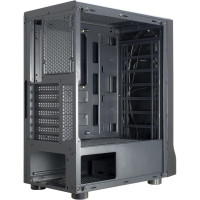 Inter-Tech A-3411 Creek - Tower - PC - Schwarz - ATX,ITX,Micro ATX - Rot/Grün/Blau - Vorderseite