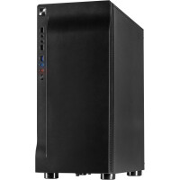 Inter-Tech A-3411 Creek - Tower - PC - Schwarz - ATX,ITX,Micro ATX - Rot/Grün/Blau - Vorderseite