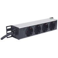 Intellinet 10" 1U Rackmount 4-Way Power Strip -...