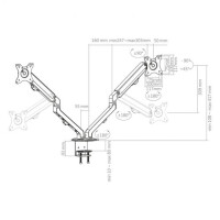 Hagor Easy Flex Dual vollbeweglicher Monitor-Tischhalter...
