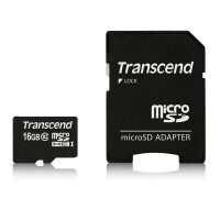 Transcend TS16GUSDHC10 - 16 GB - MicroSDHC - Klasse 10 - NAND - 90 MB/s - Schwarz