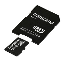 Transcend TS16GUSDHC10 - 16 GB - MicroSDHC - Klasse 10 - NAND - 90 MB/s - Schwarz